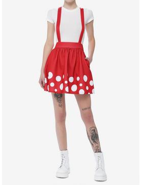 Plus Size Thorn & Fable Red Mushroom Suspender Skirt, , hi-res