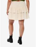 Thorn & Fable Ivory Lace-Up Tiered Skirt Plus Size, IVORY, alternate