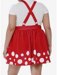 Thorn & Fable Red Mushroom Suspender Skirt Plus Size, RED, alternate