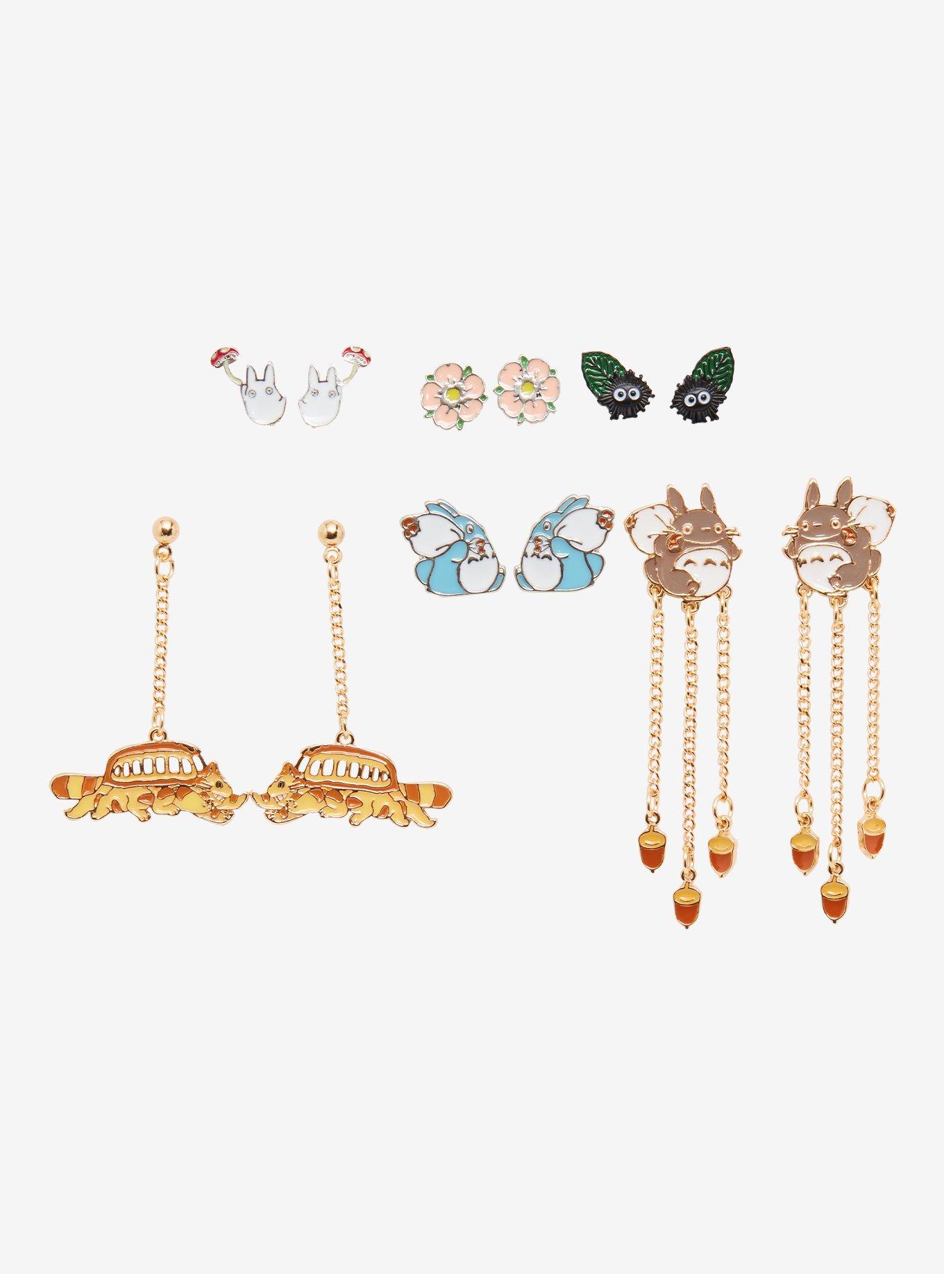 Studio Ghibli My Neighbor Totoro Characters Earring Set, , alternate