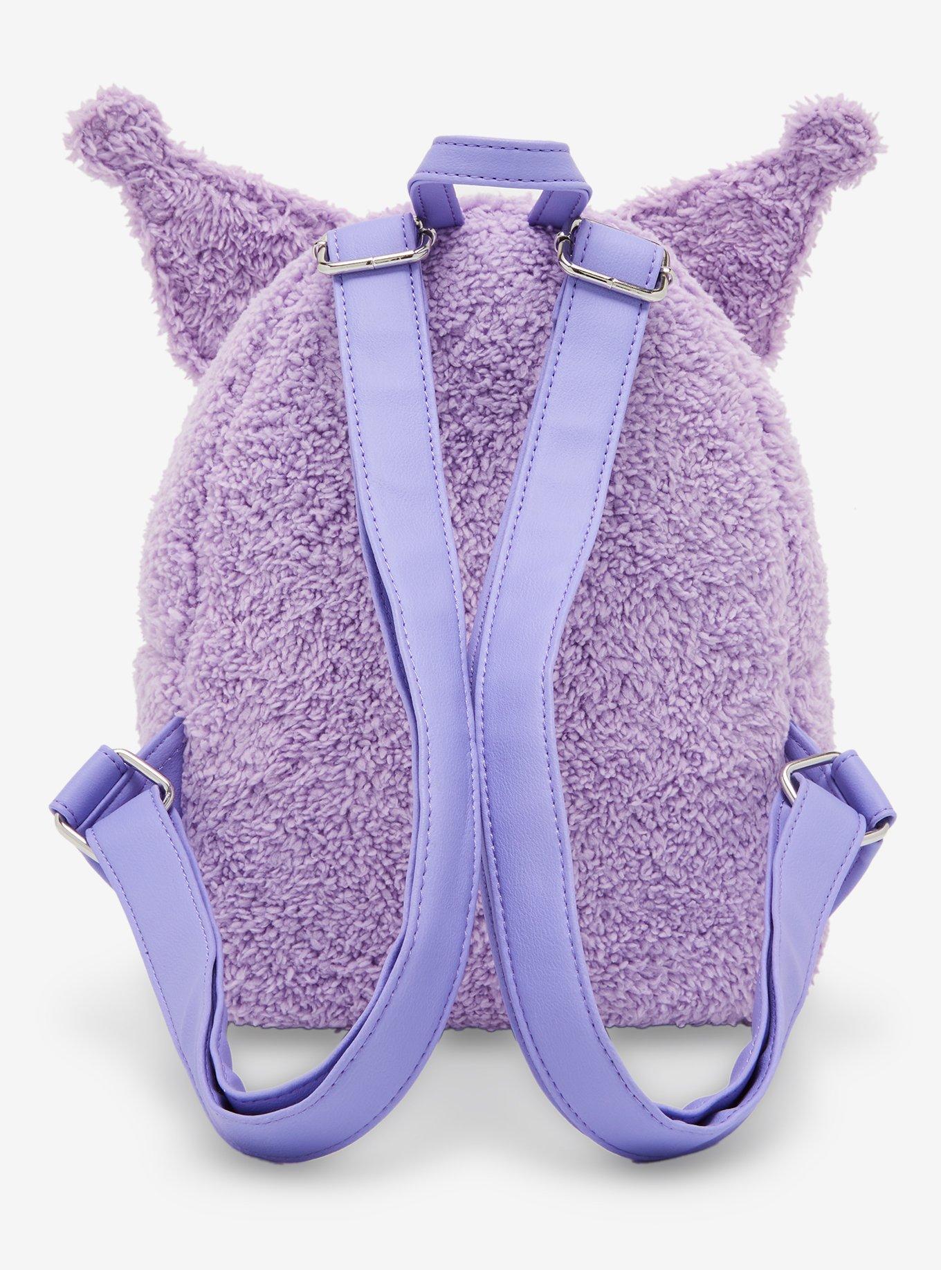 Loungefly Kuromi Pastel Fuzzy Mini Backpack, , alternate