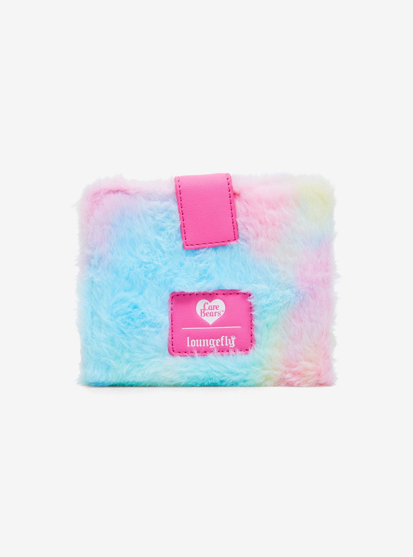 Care Bears Pastel Rainbow Fuzzy Mini Flap Wallet, , alternate