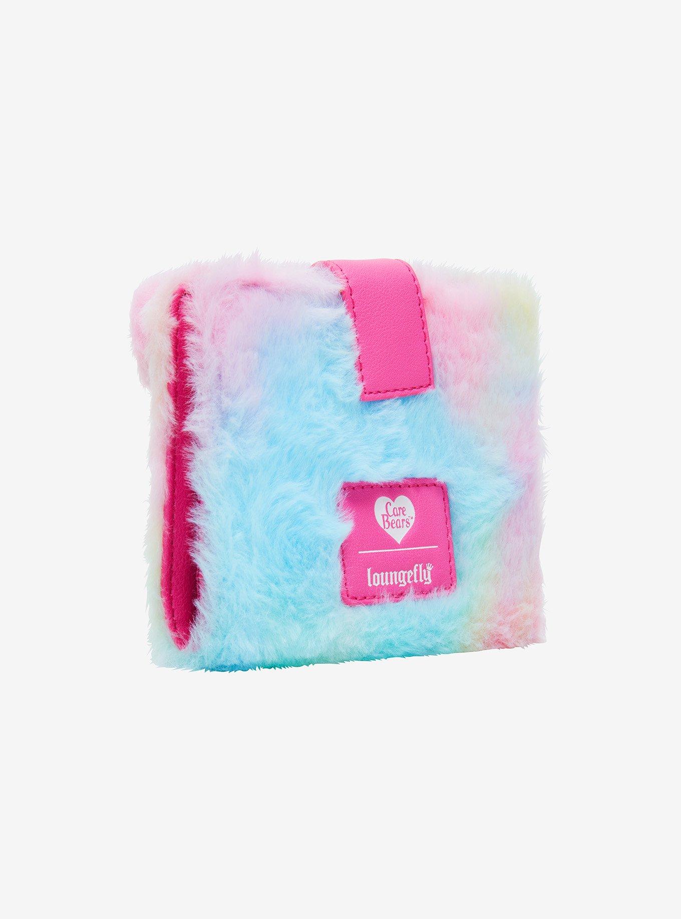 Care Bears Pastel Rainbow Fuzzy Mini Flap Wallet, , alternate
