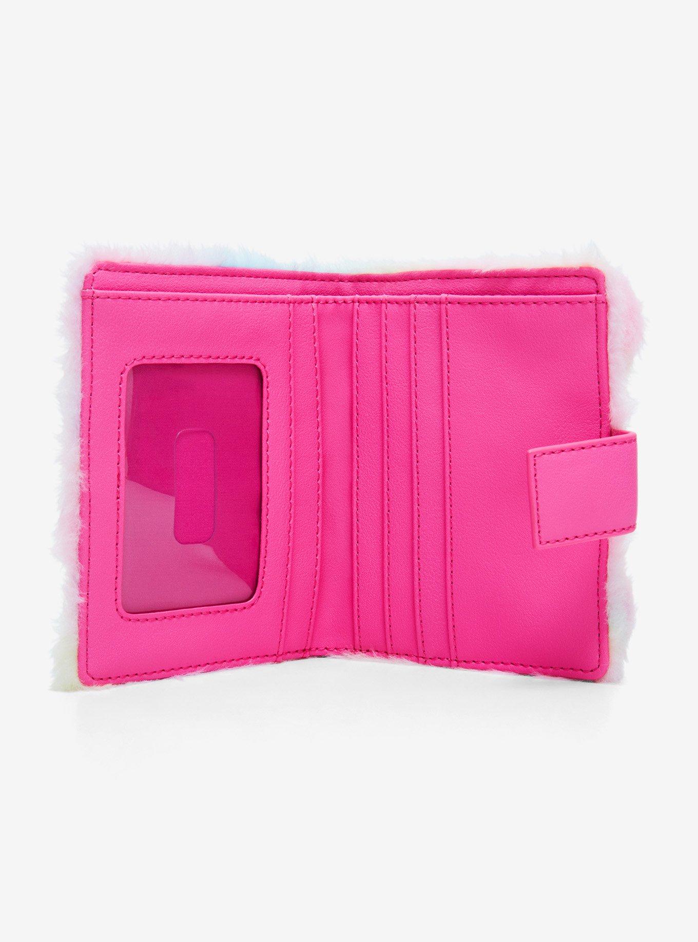Care Bears Pastel Rainbow Fuzzy Mini Flap Wallet, , alternate