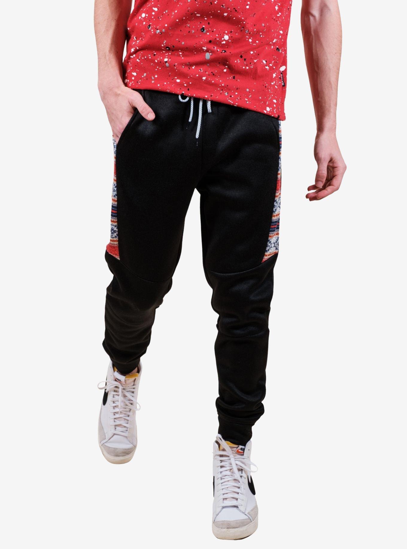 Black Desert Stripe Side Panel Jogger, , hi-res