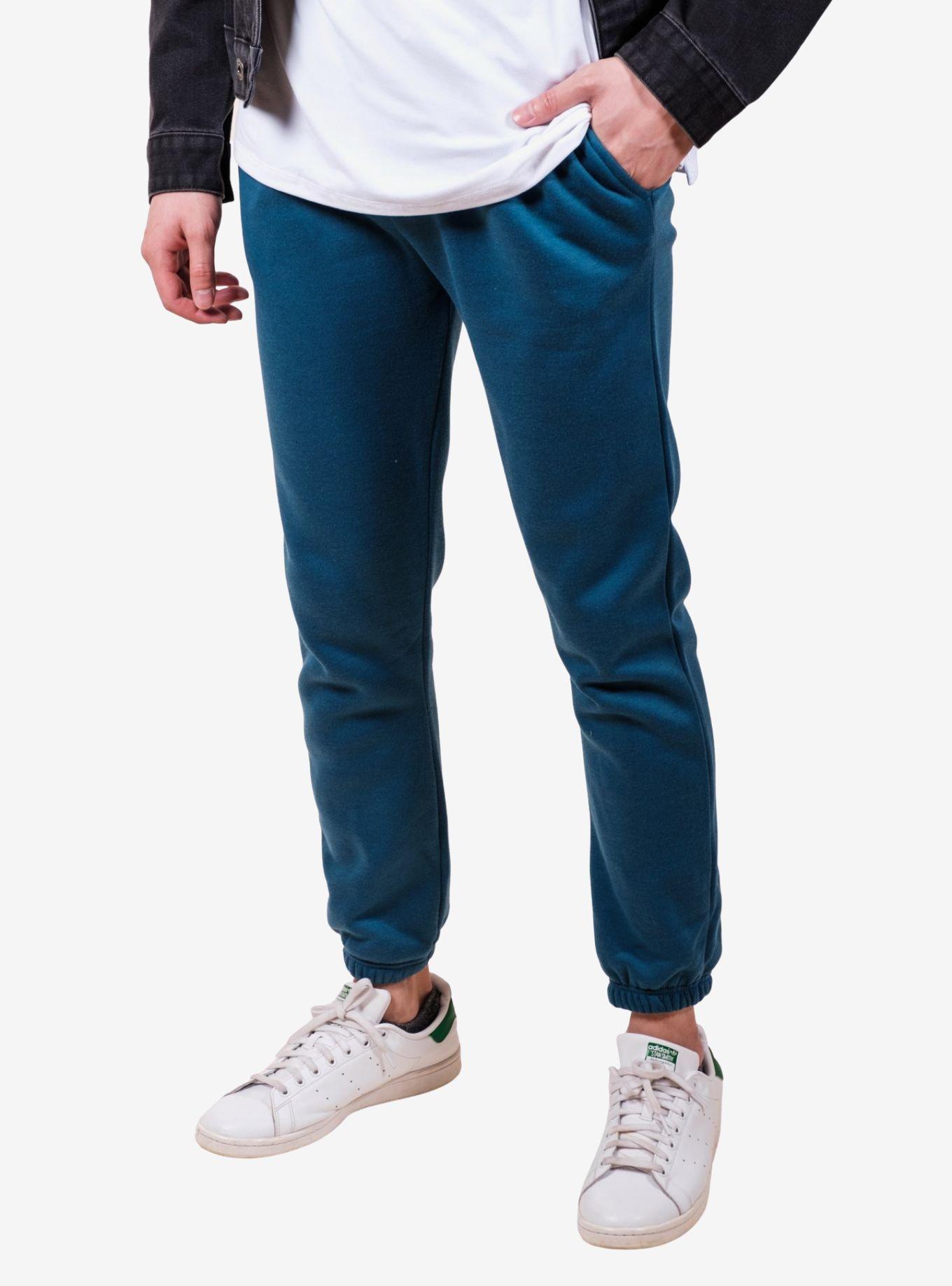 Dark Teal Core Dad Sweatpants, BLUE, alternate