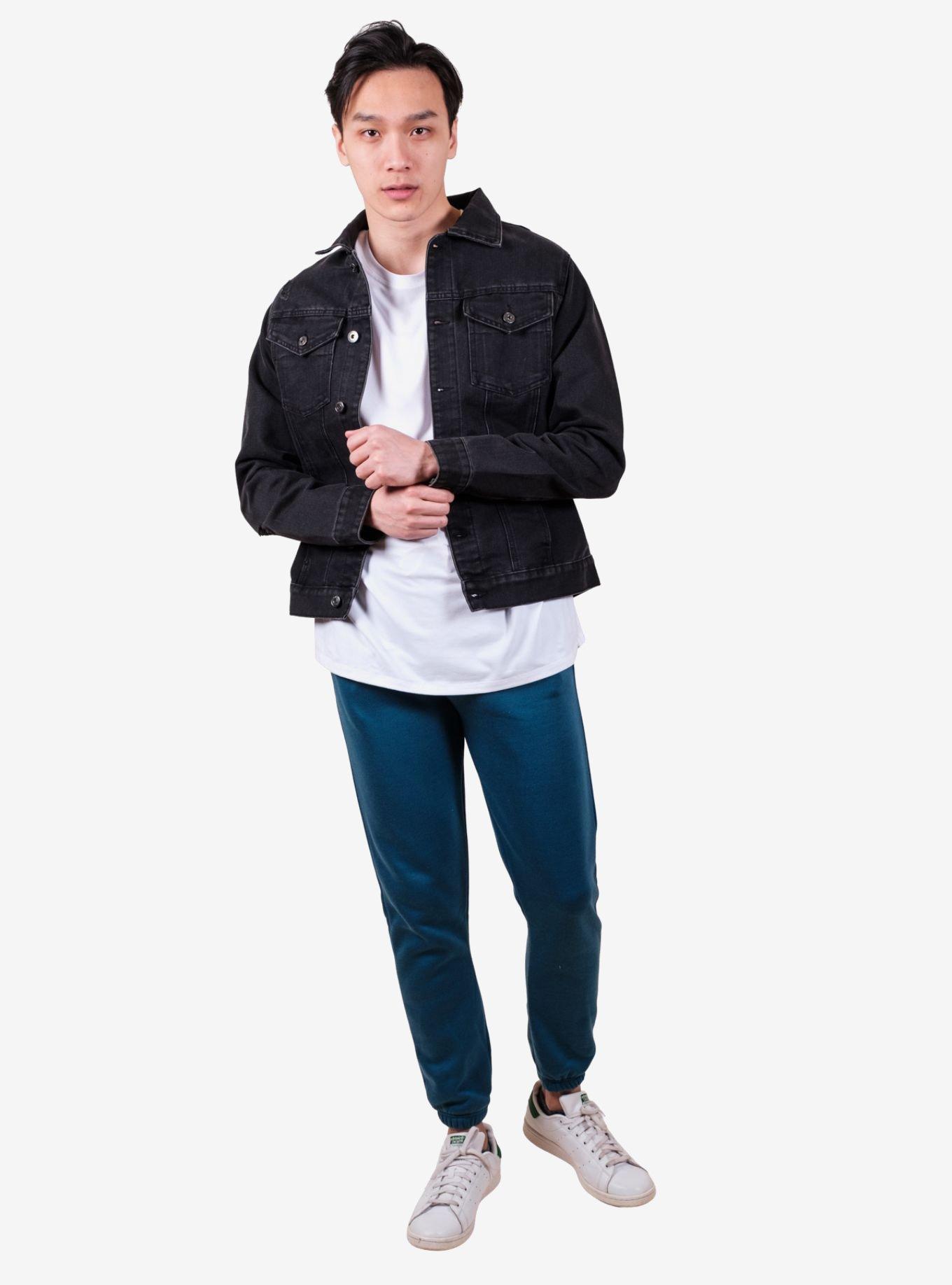 Dark Teal Core Dad Sweatpants, BLUE, alternate