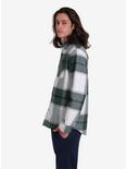 Green Thermal Lined Flannel Long Sleeve Shacket Button-Up Shirt Jacket, GREEN, alternate