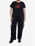 Social Collision Third Eye Girls Raglan Baby T-Shirt Plus Size, BLACK, alternate