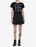 Social Collision Night Creature Anatomy Girls Crop T-Shirt, BLACK, alternate