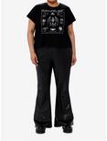 Social Collision Night Creature Anatomy Girls Crop T-Shirt Plus Size, BLACK, alternate