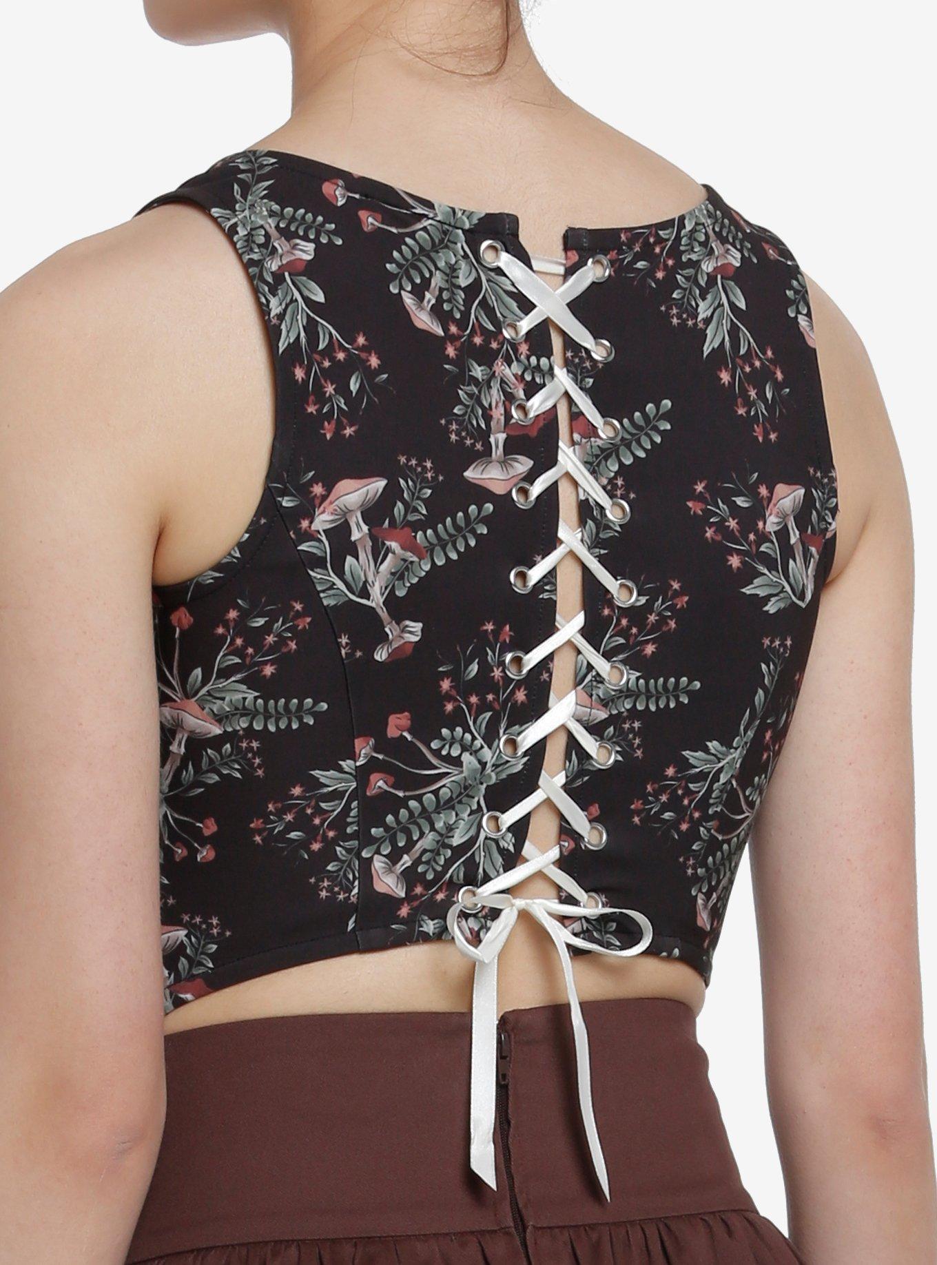 Thorn & Fable Mushroom Girls Corset Top, , hi-res