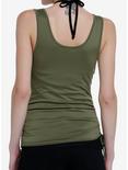 Thorn & Fable Butterfly Mesh Layered Girls Tank Top, FOREST GREEN, alternate