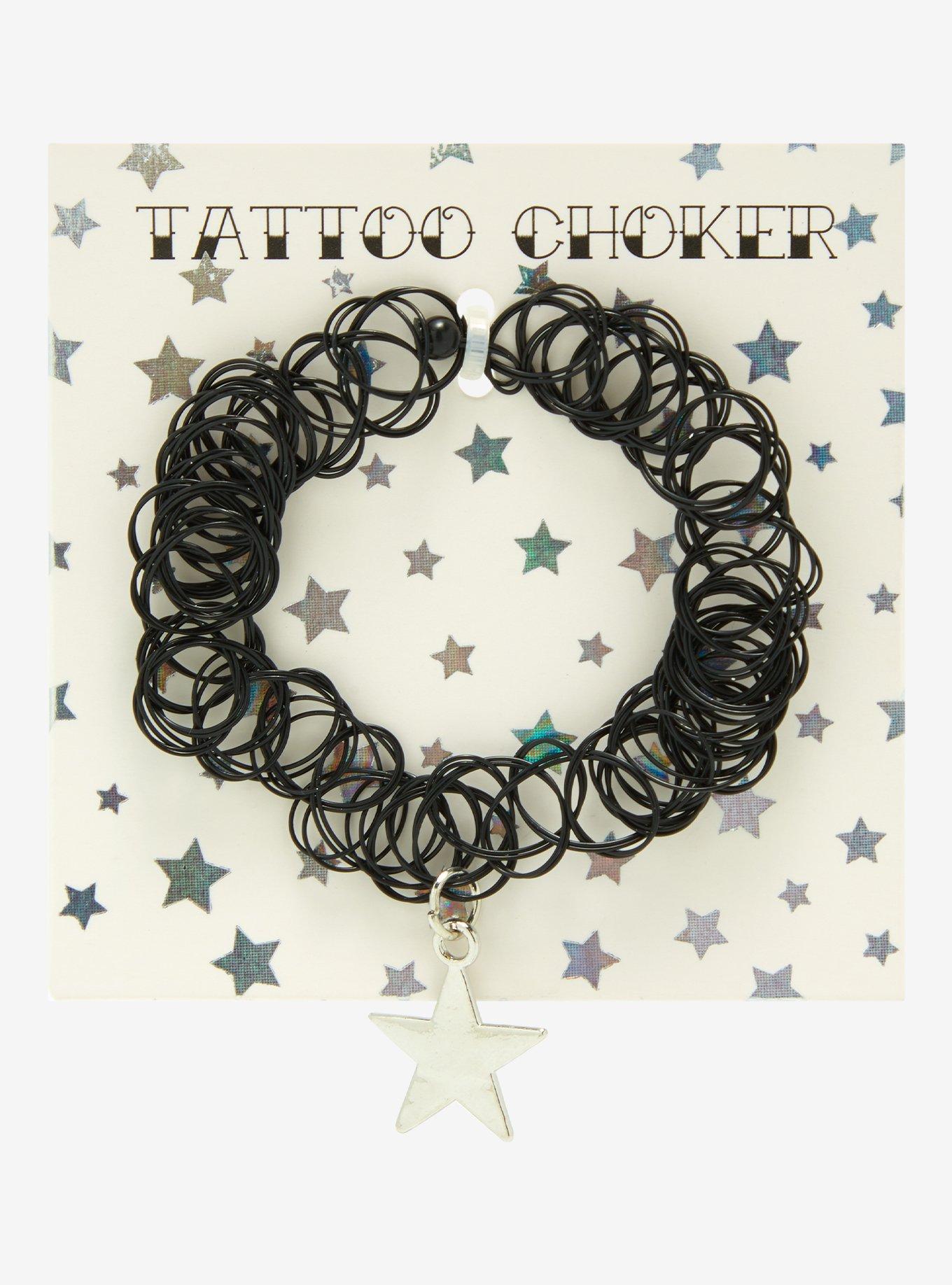 Star Pendant Tattoo Choker, , alternate