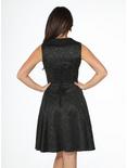 Black Brocade Dress, BLACK, alternate