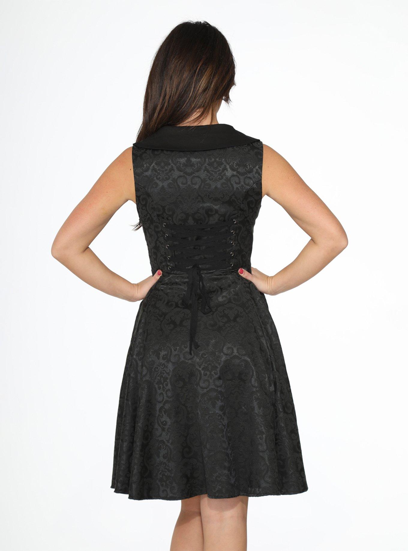 Black Brocade Dress, , hi-res