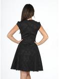 Black Brocade Gothic Corset Dress, BLACK, alternate