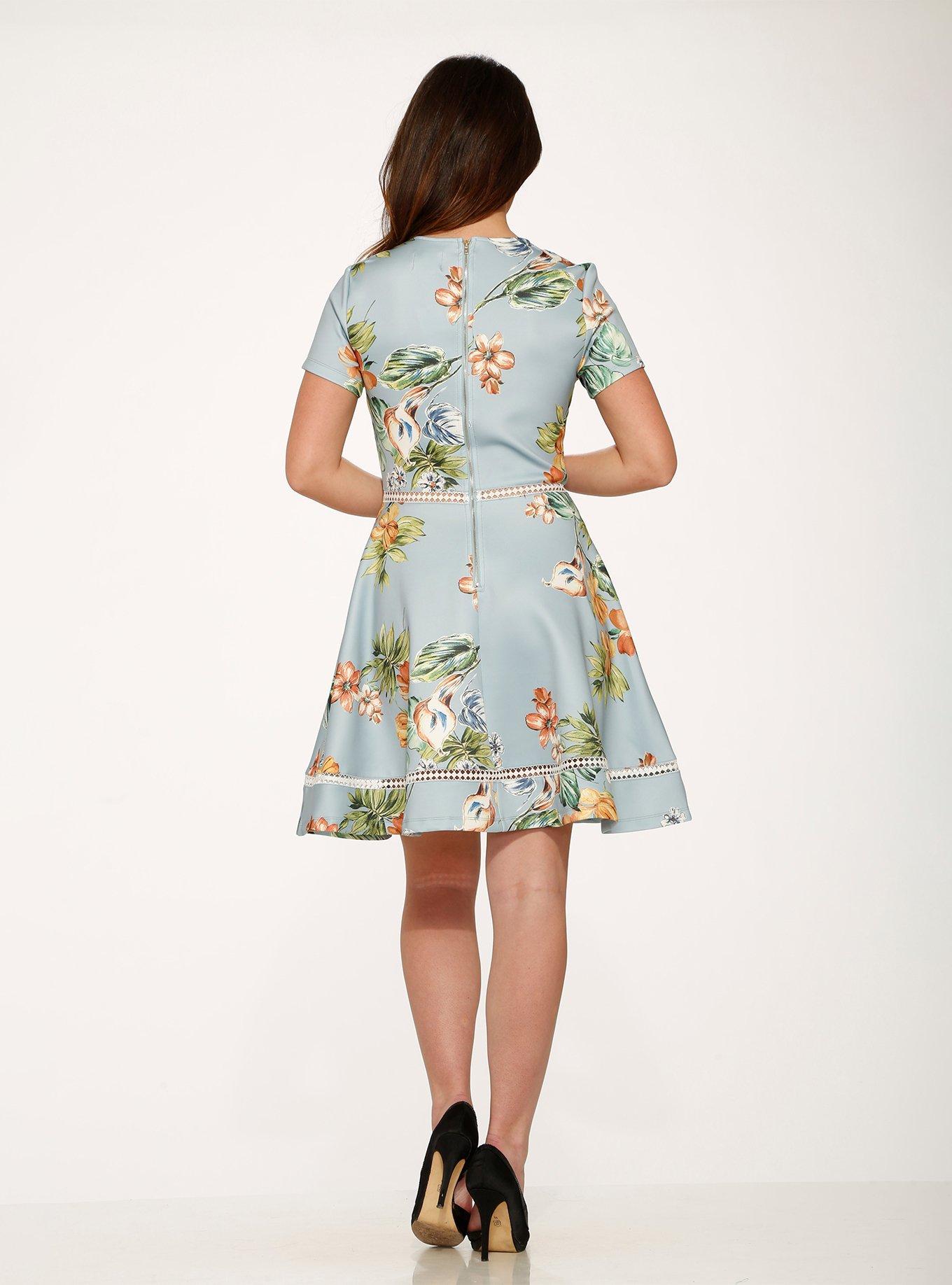 Mint Floral Dress, MINT GREEN, alternate