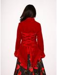 Red Velvet Tailed Jacket, RED, alternate