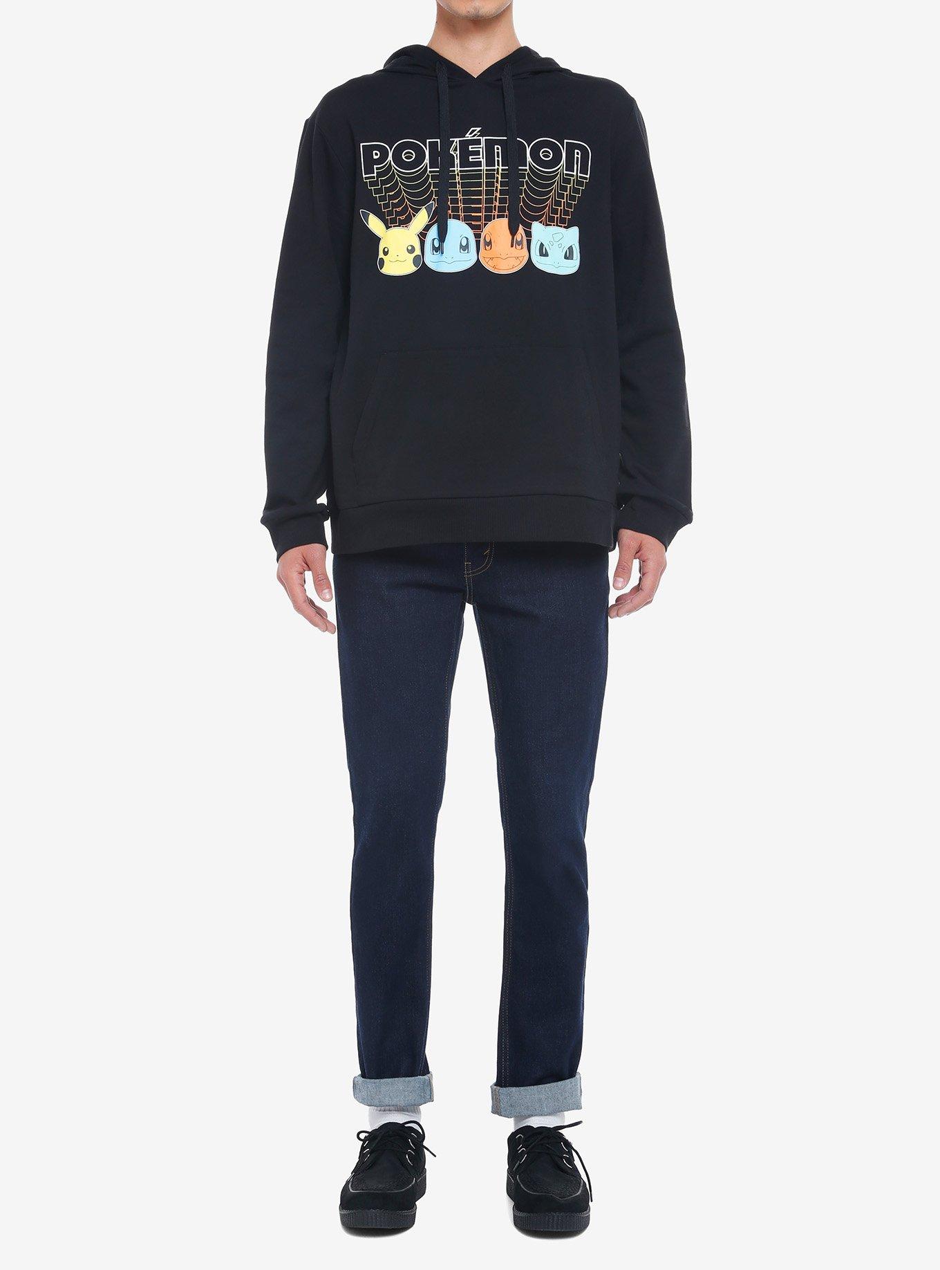 Pokemon 1980s Style Logo Hoodie, BLACK, alternate