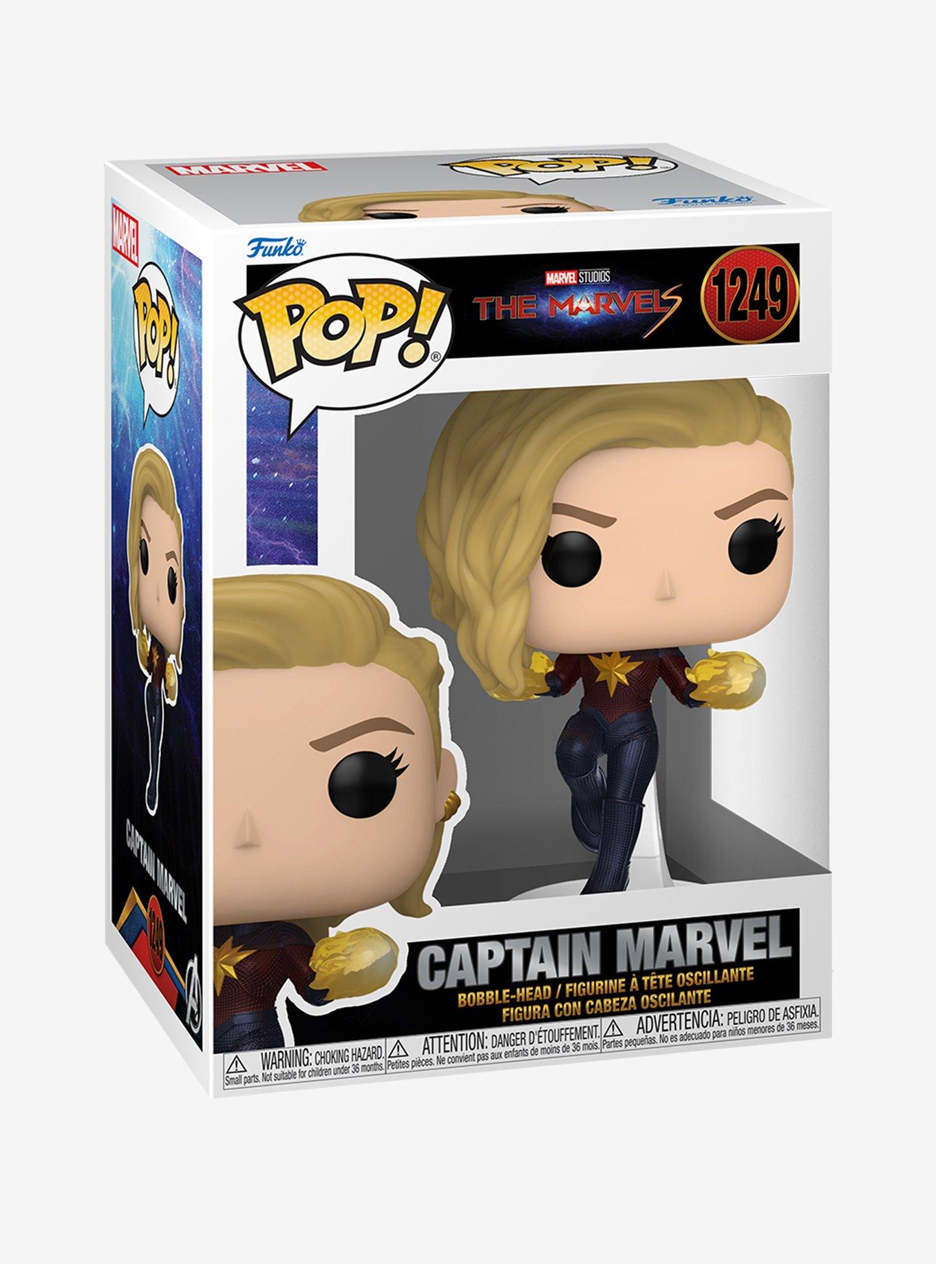 Funko Marvel The Marvels Pop! Captain Marvel Vinyl Bobble-Head Figure, , alternate