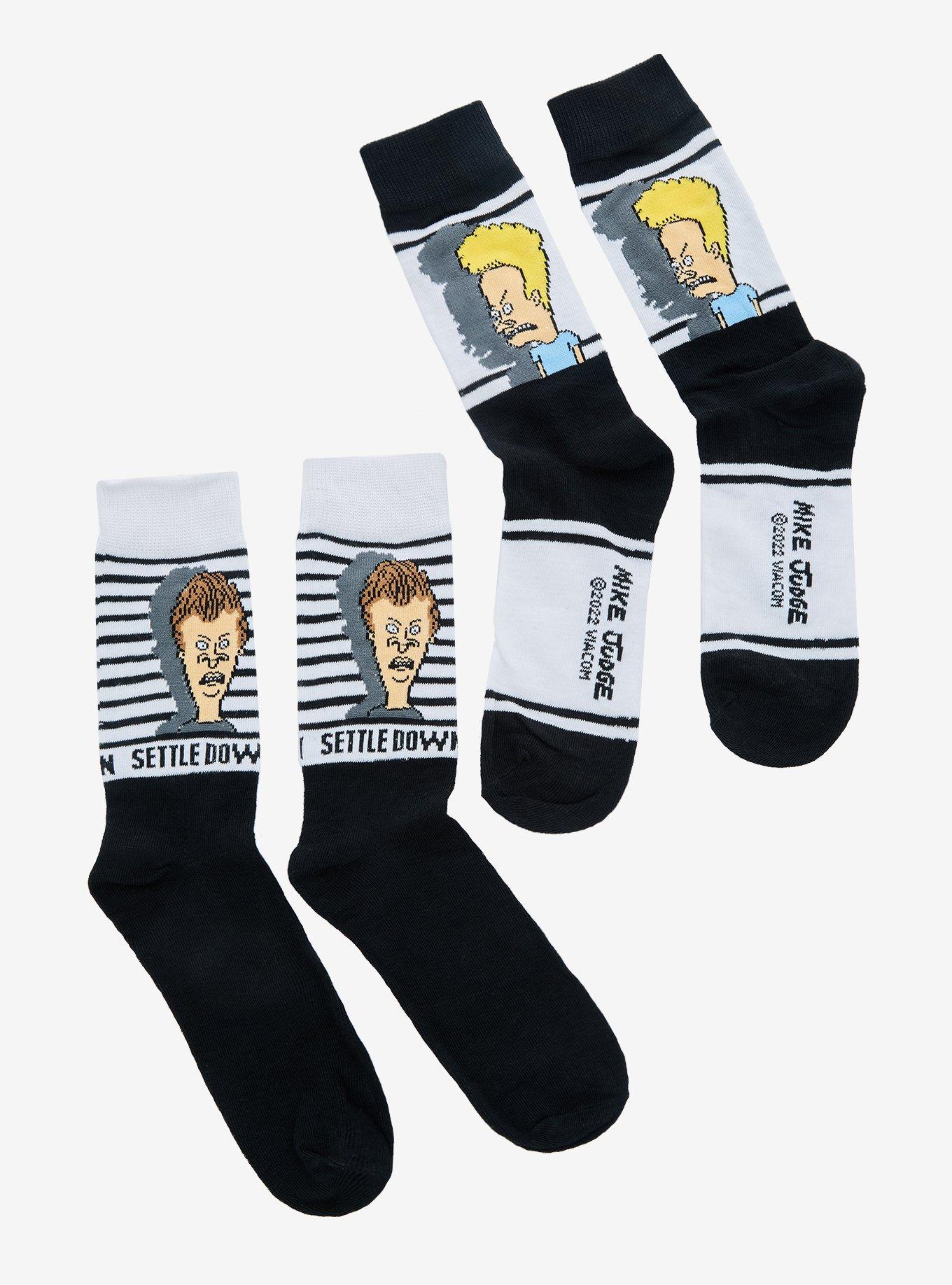 Beavis And Butthead Crew Socks 2 Pair, , alternate