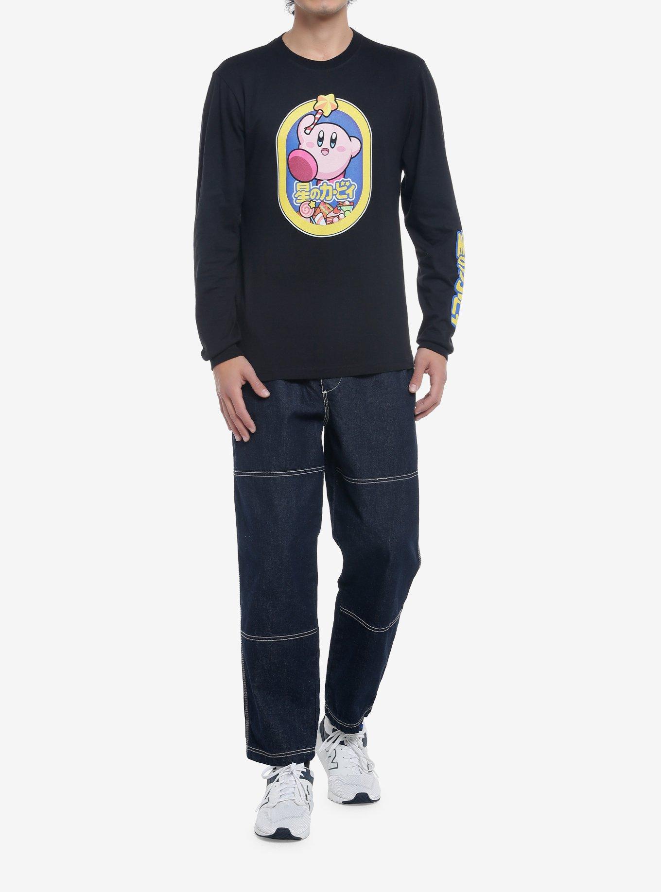 Kirby Japanese Text Long-Sleeve T-Shirt, BLACK, alternate