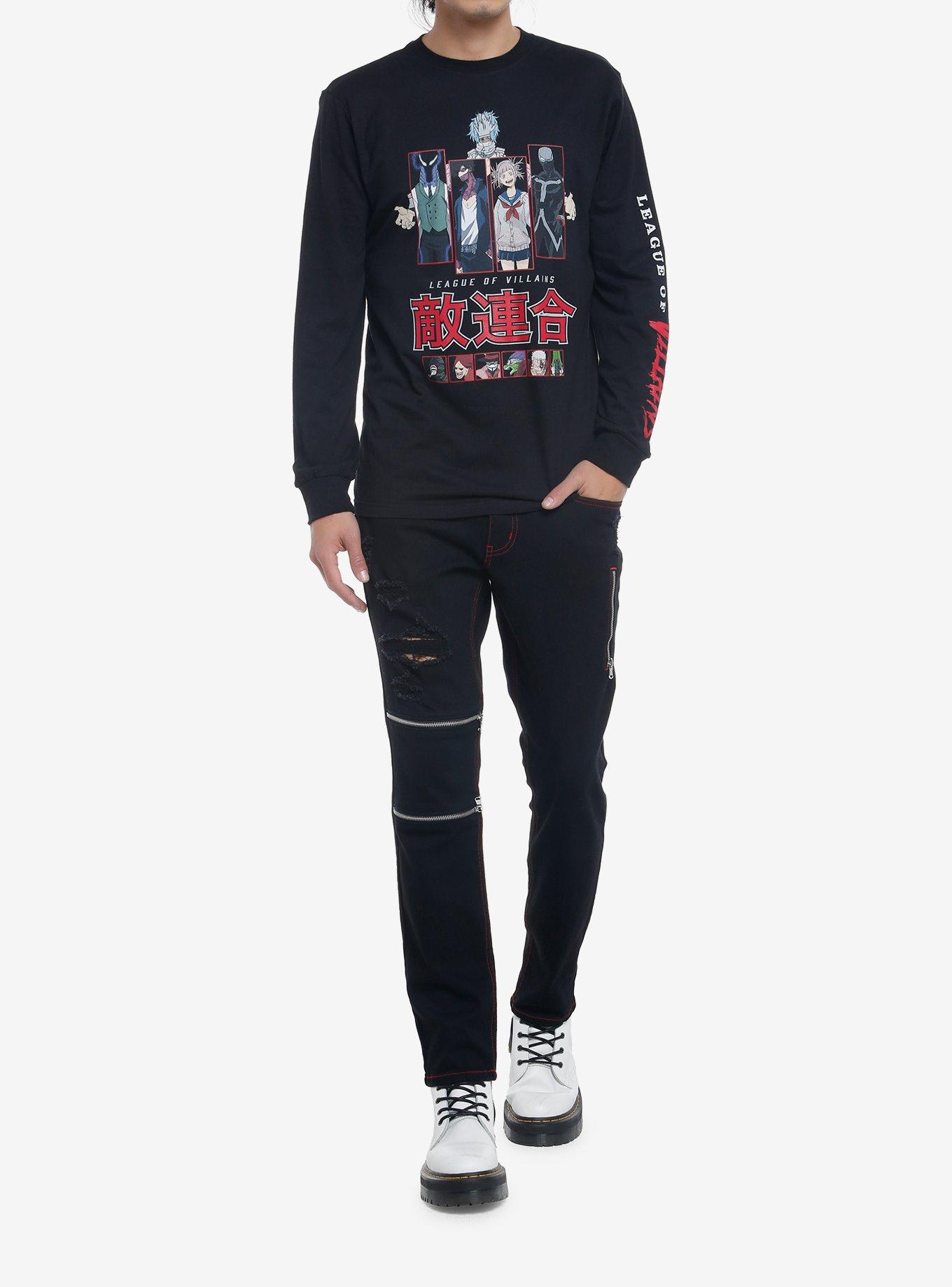 My Hero Academia League Of Villains Long-Sleeve T-Shirt, BLACK, alternate