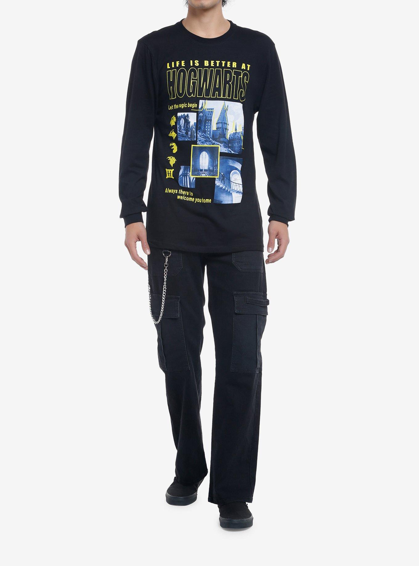 Harry Potter Hogwarts Long-Sleeve T-Shirt, BLACK, alternate