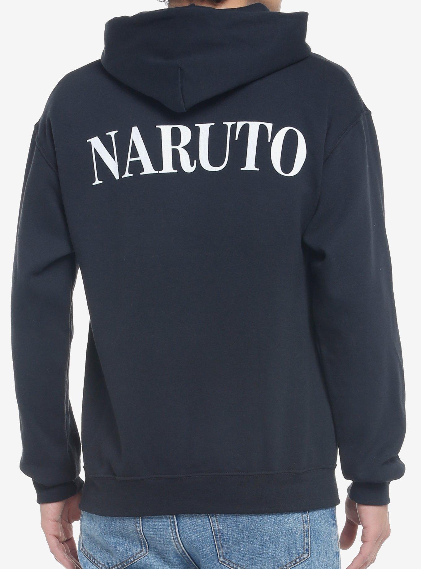 Naruto Shippuden Checkered Double-Sided Hoodie, BLACK, alternate