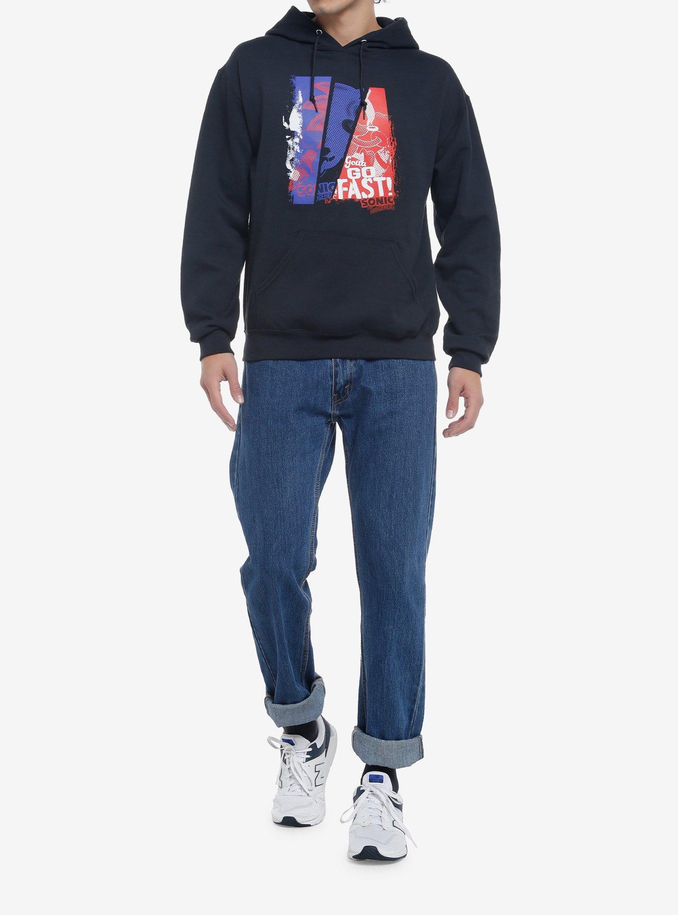 Sonic The Hedgehog Go Fast Hoodie, BLACK, alternate