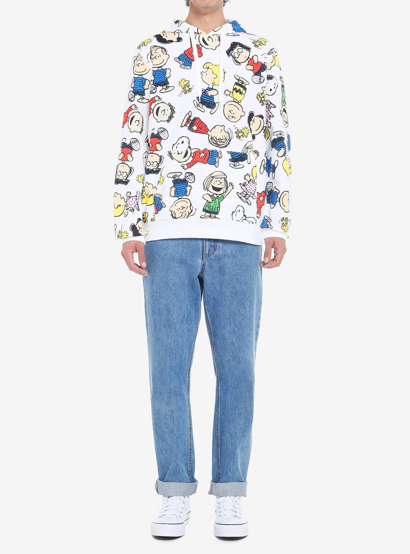 Peanuts Characters Allover Print Hoodie, MULTI, alternate