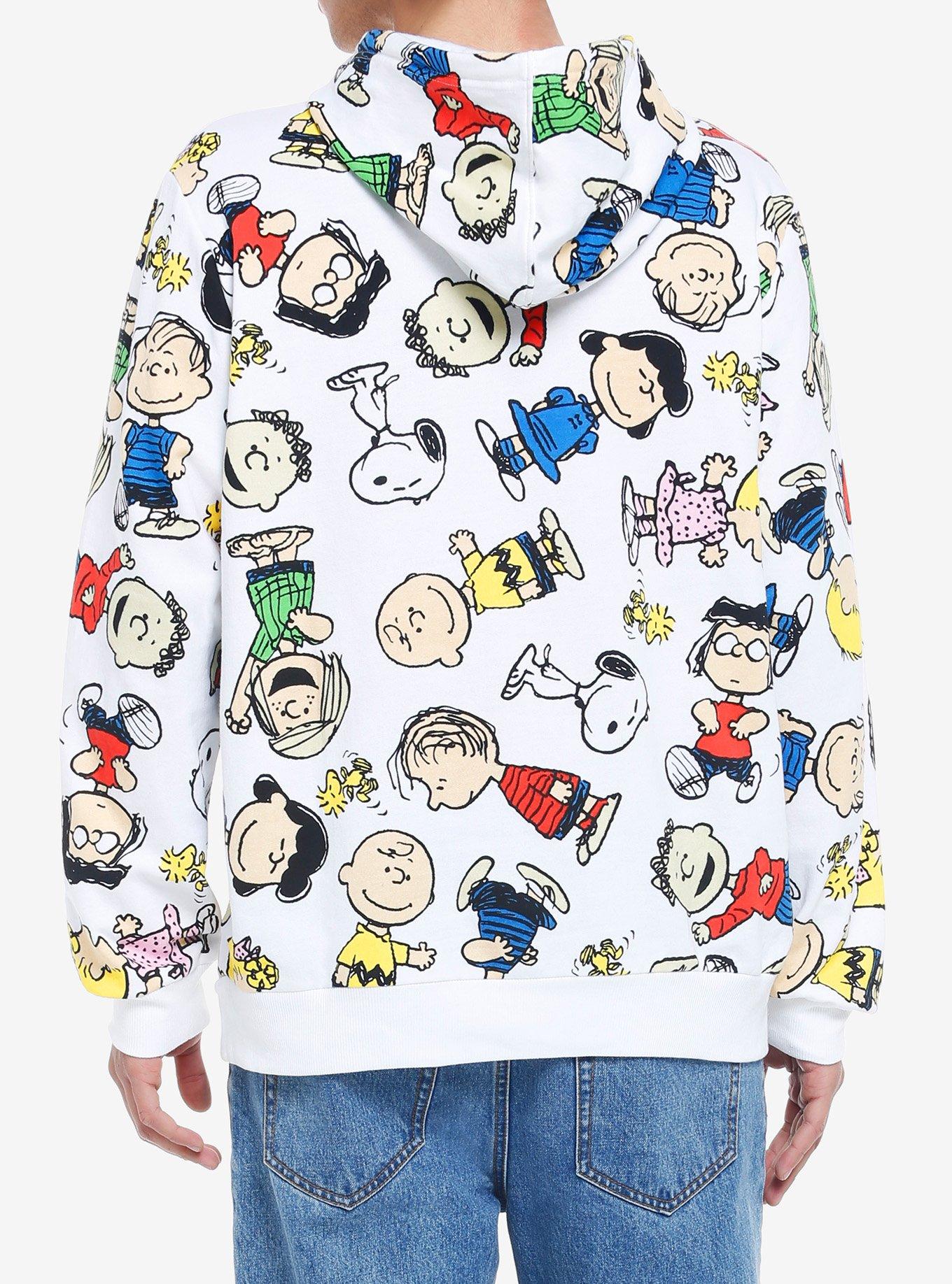 Peanuts Characters Allover Print Hoodie, MULTI, alternate