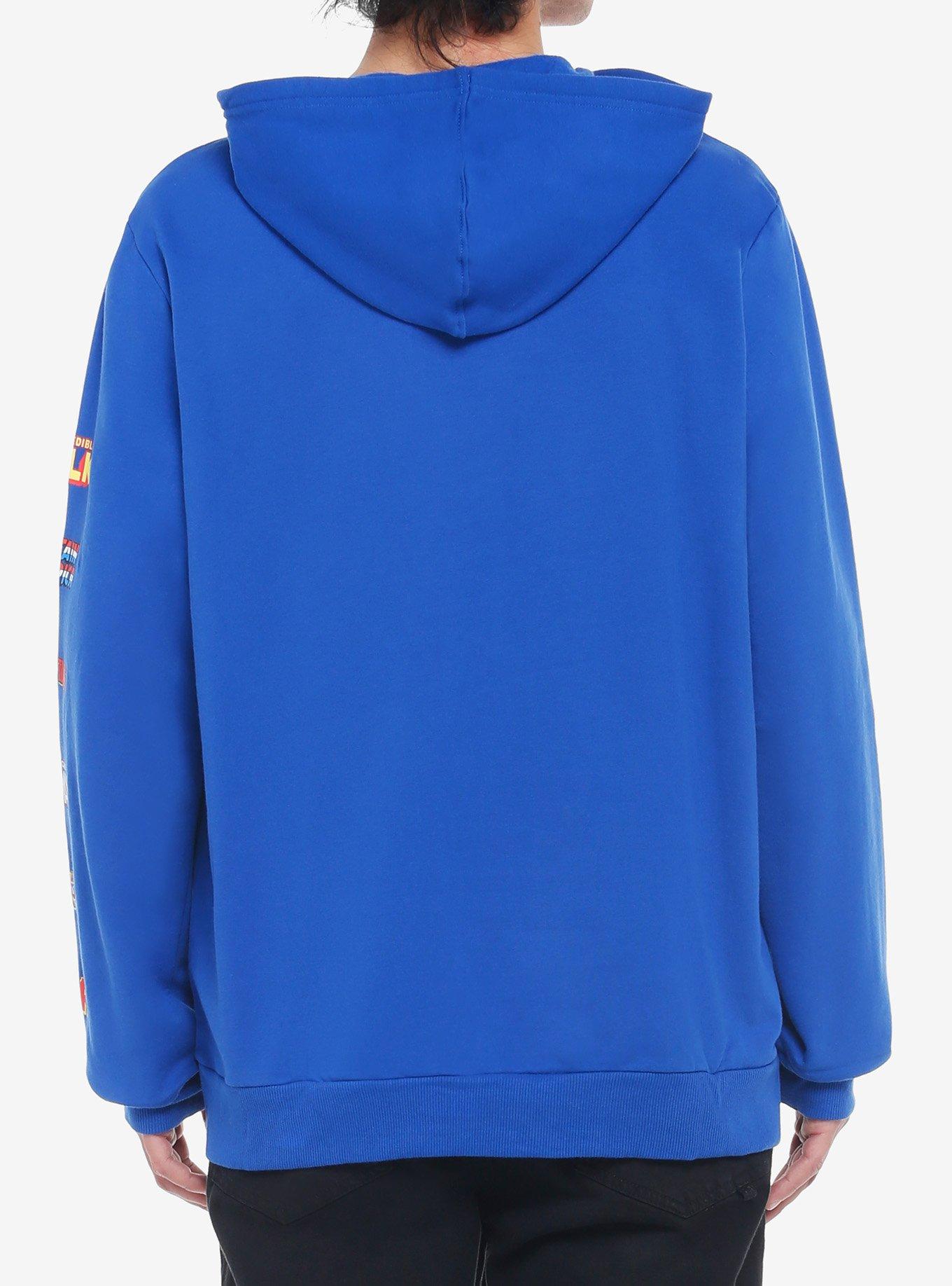 Marvel Blue Logo Hoodie, NAVY, alternate