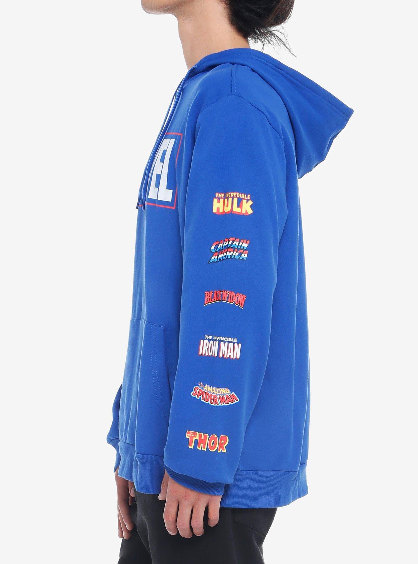 Marvel Blue Logo Hoodie, NAVY, alternate