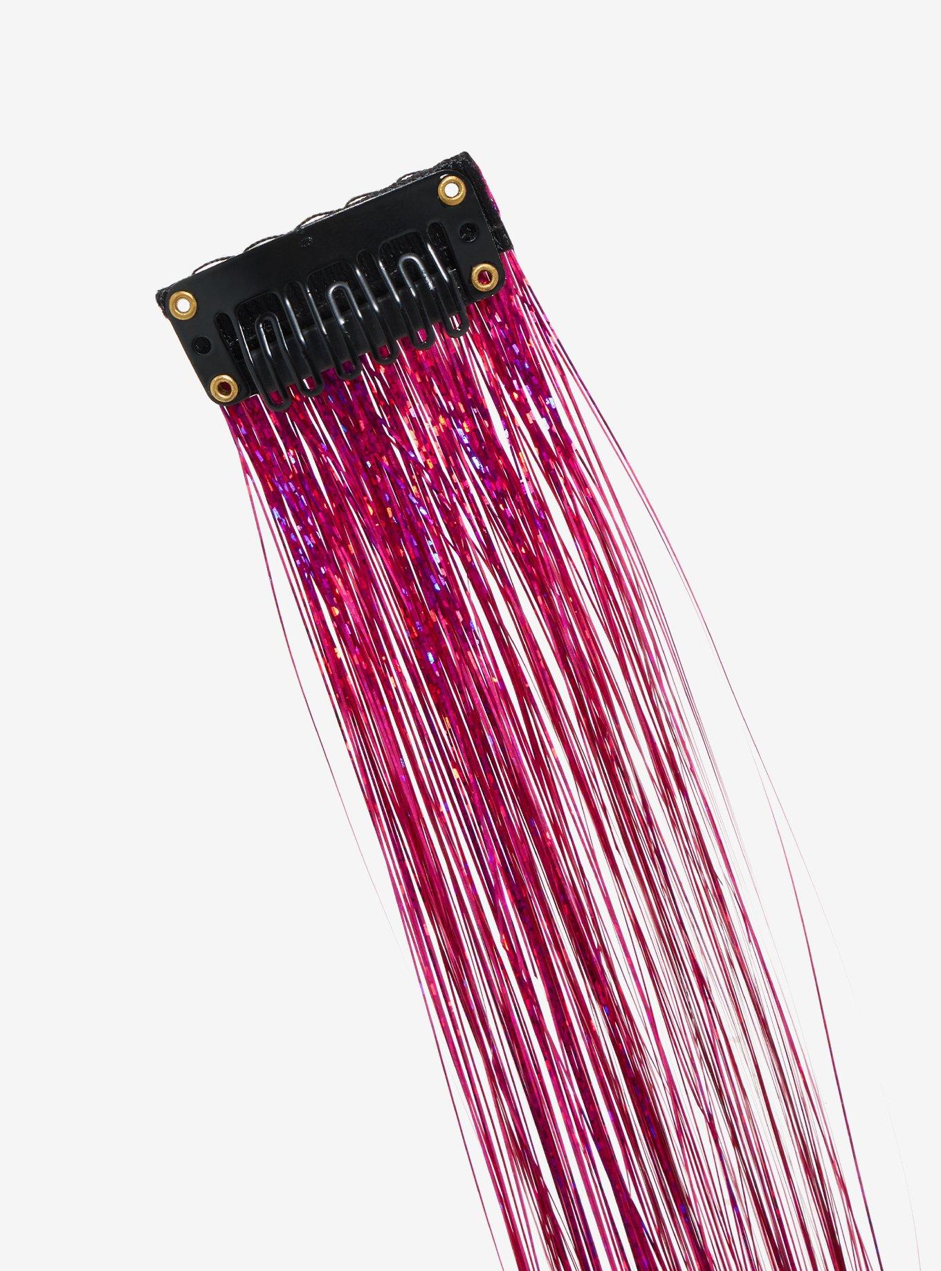 Neva Nude Pink Tinsel Clip-In Hair Extension Set, , alternate