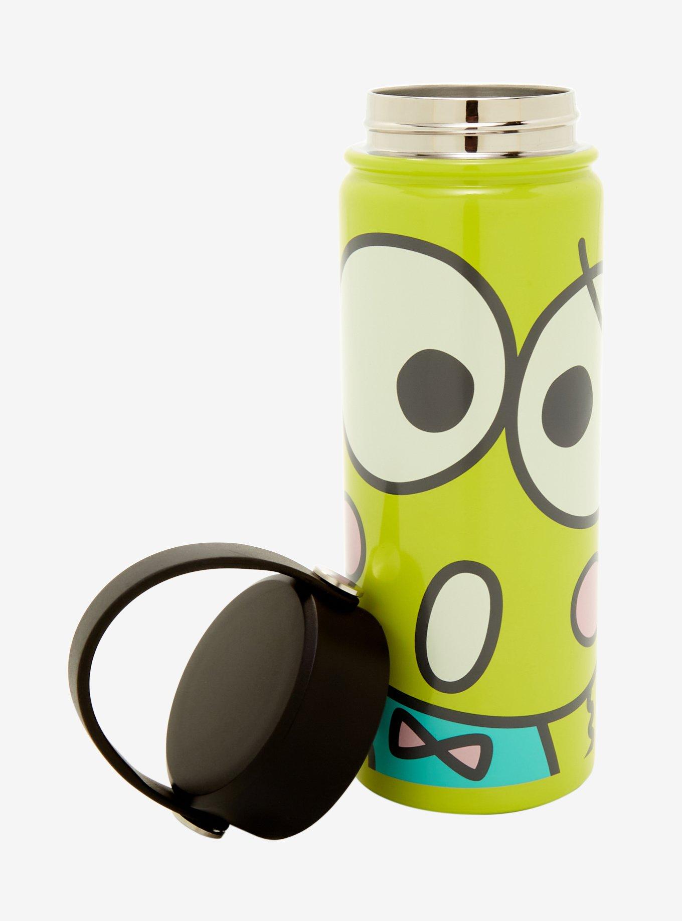Keroppi Green Stainless Steel Water Bottle, , alternate