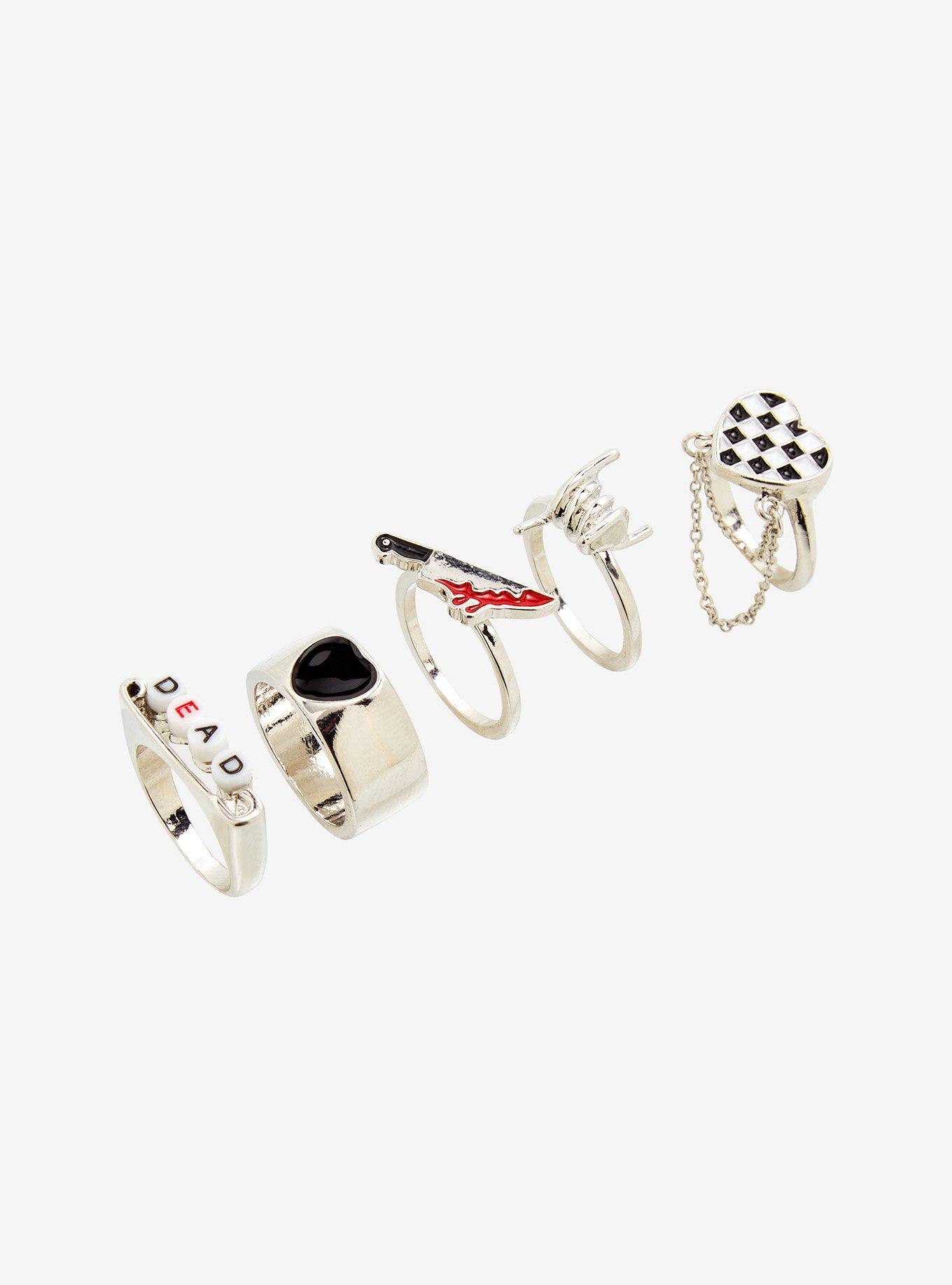 Dead Weapon Heart Ring Set, , alternate