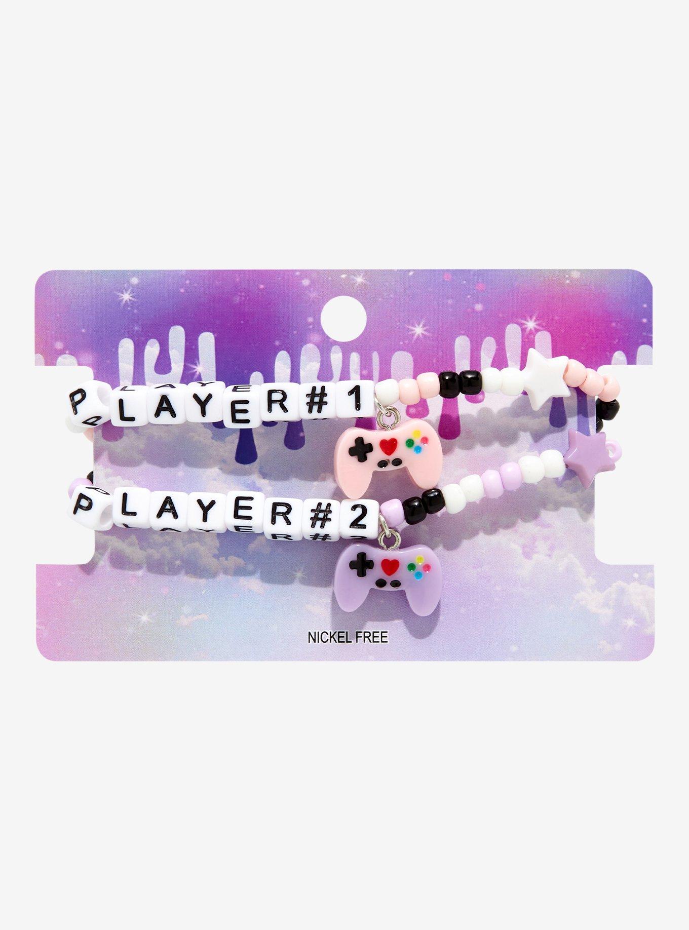 Player 1 & 2 Game Remote Best Friend Beaded Bracelet Set, , hi-res