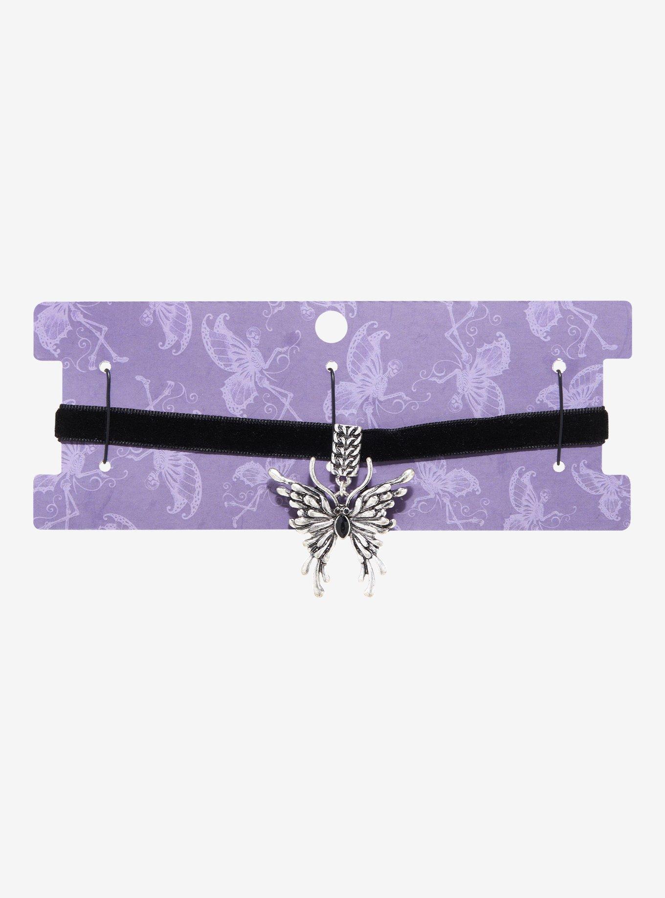 Butterfly Velvet Choker, , hi-res