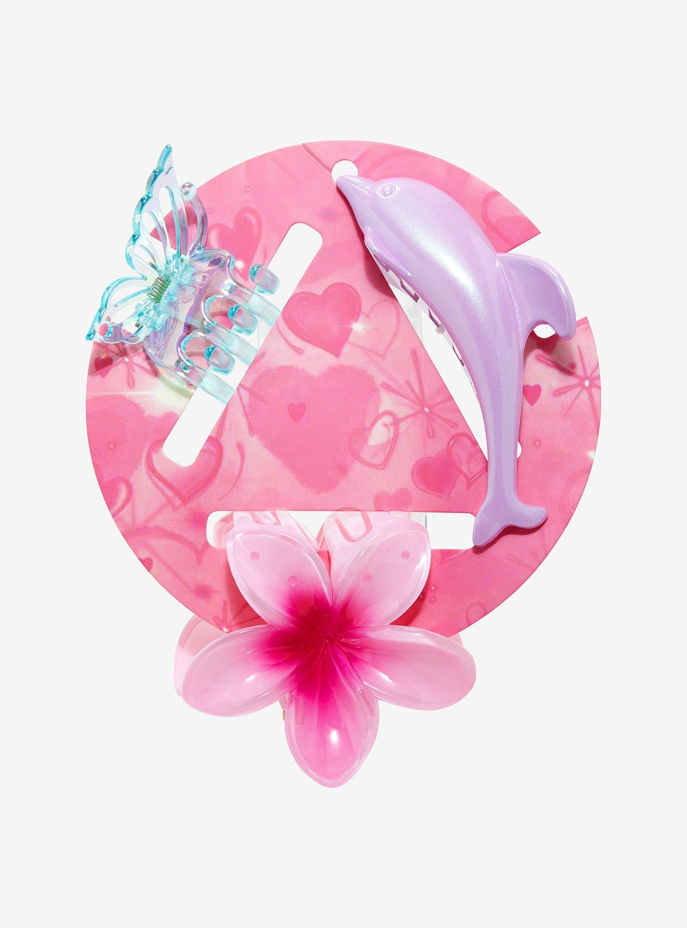 Y2K Dolphin Butterfly Claw Hair Clip Set, , alternate