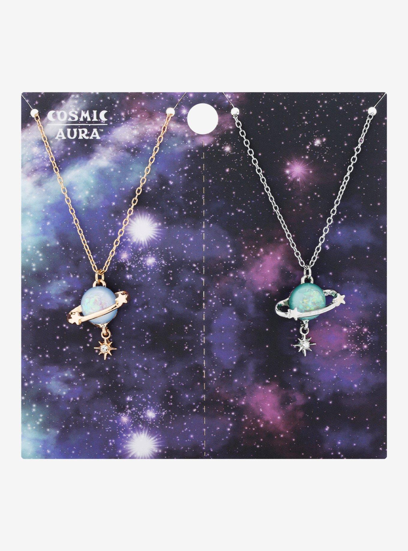 Cosmic Aura Opal Planets Best Friend Necklace Set, , alternate