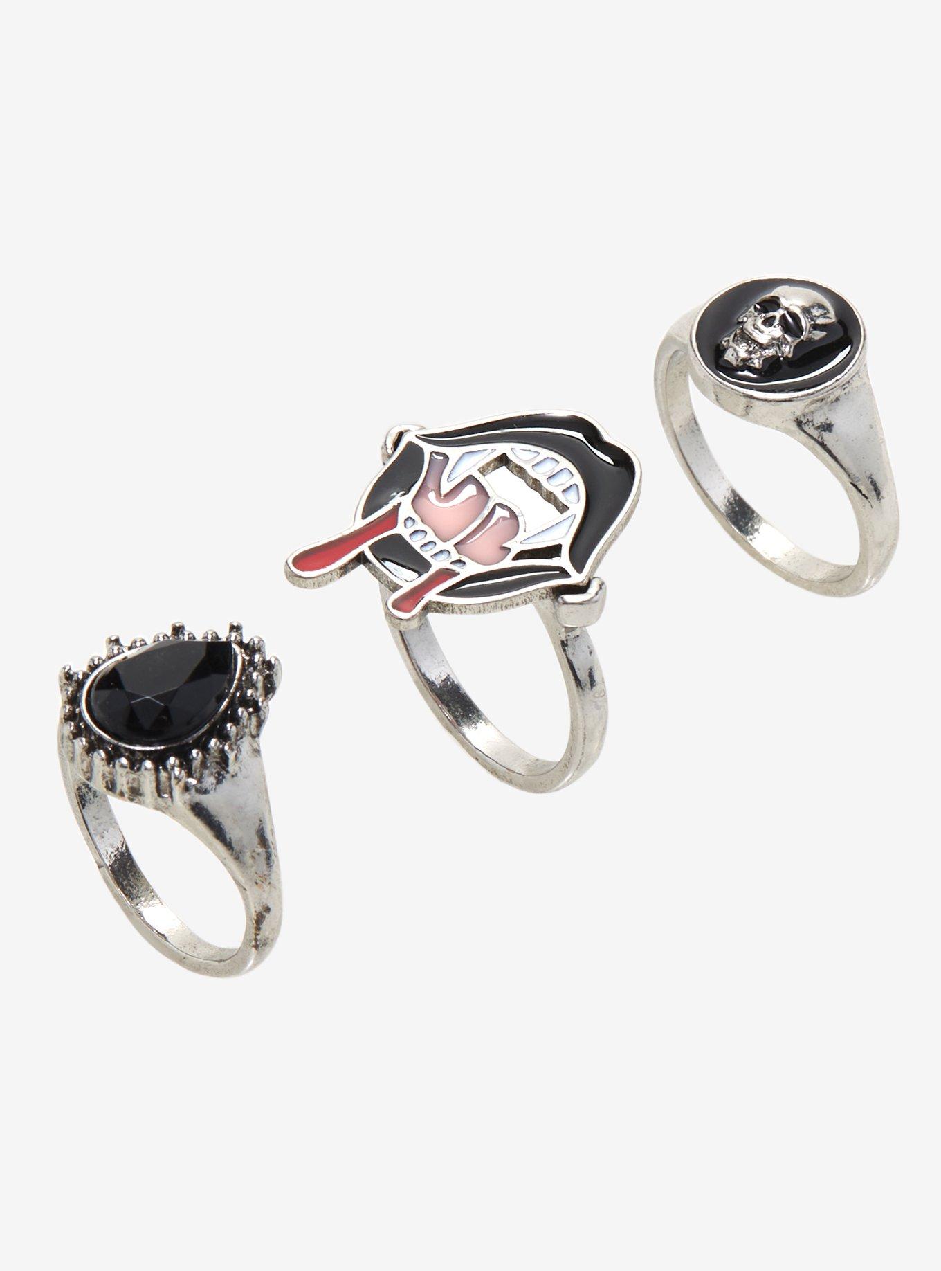 Vampire Fang Gem Ring Set, , alternate