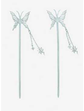 Thorn & Fable Butterfly Skeleton Fairy Hair Stick Set, , hi-res