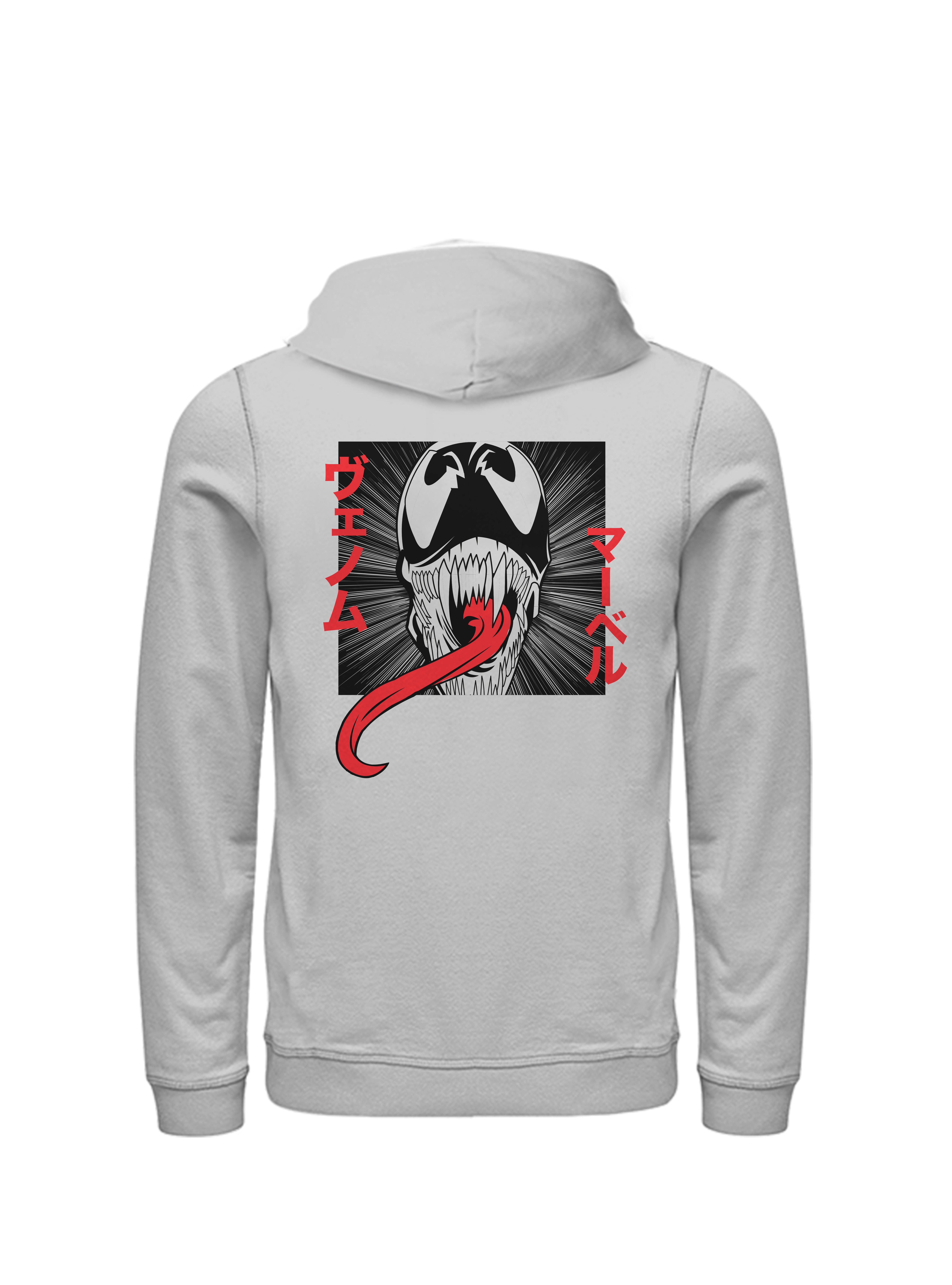 Marvel Spider-Man Venom Logo Hoodie, GREY, alternate