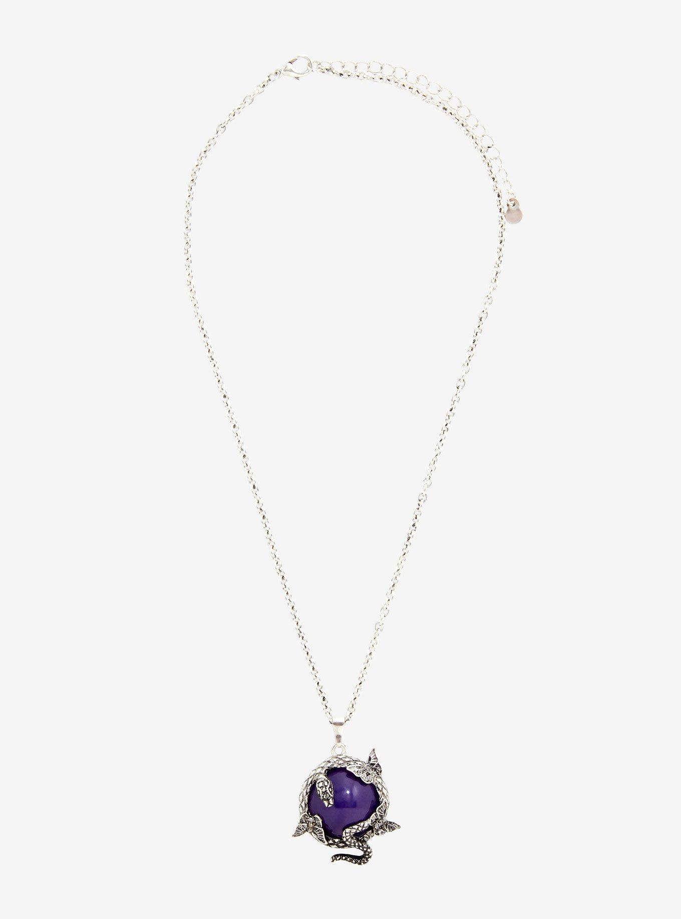 Purple Crystal Snake Necklace, , hi-res