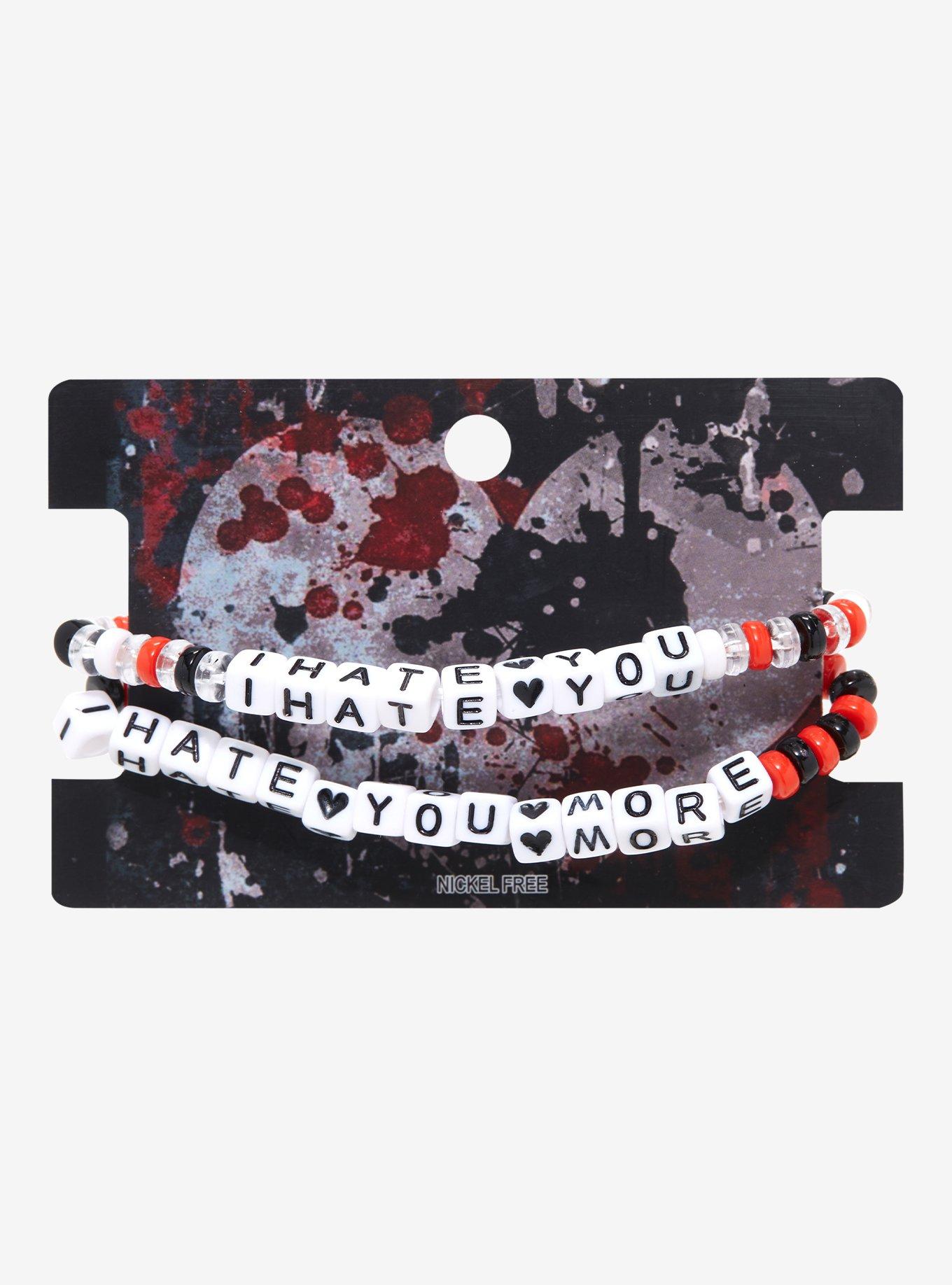 Hate You More Best Friend Beaded Bracelet Set, , alternate