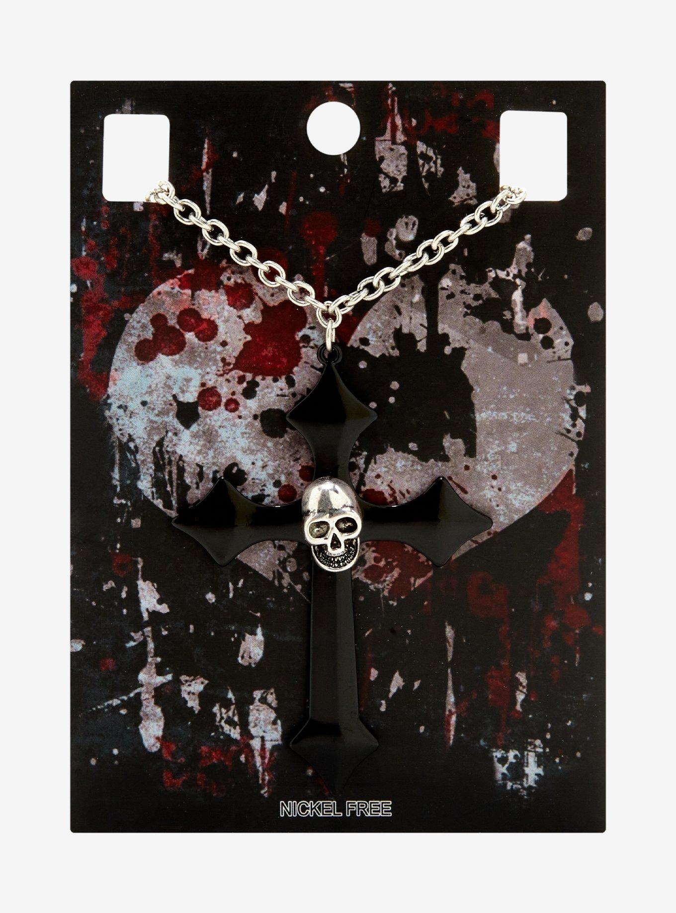 Gothic Skull Pendant Necklace, , alternate