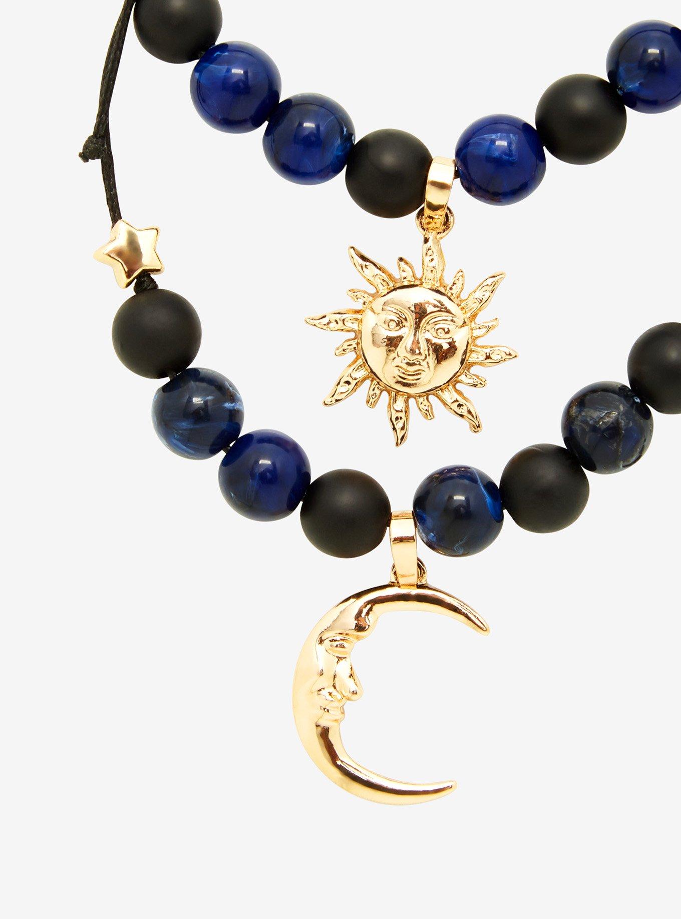 Celestial Dark Bead Best Friend Cord Bracelet Set, , alternate