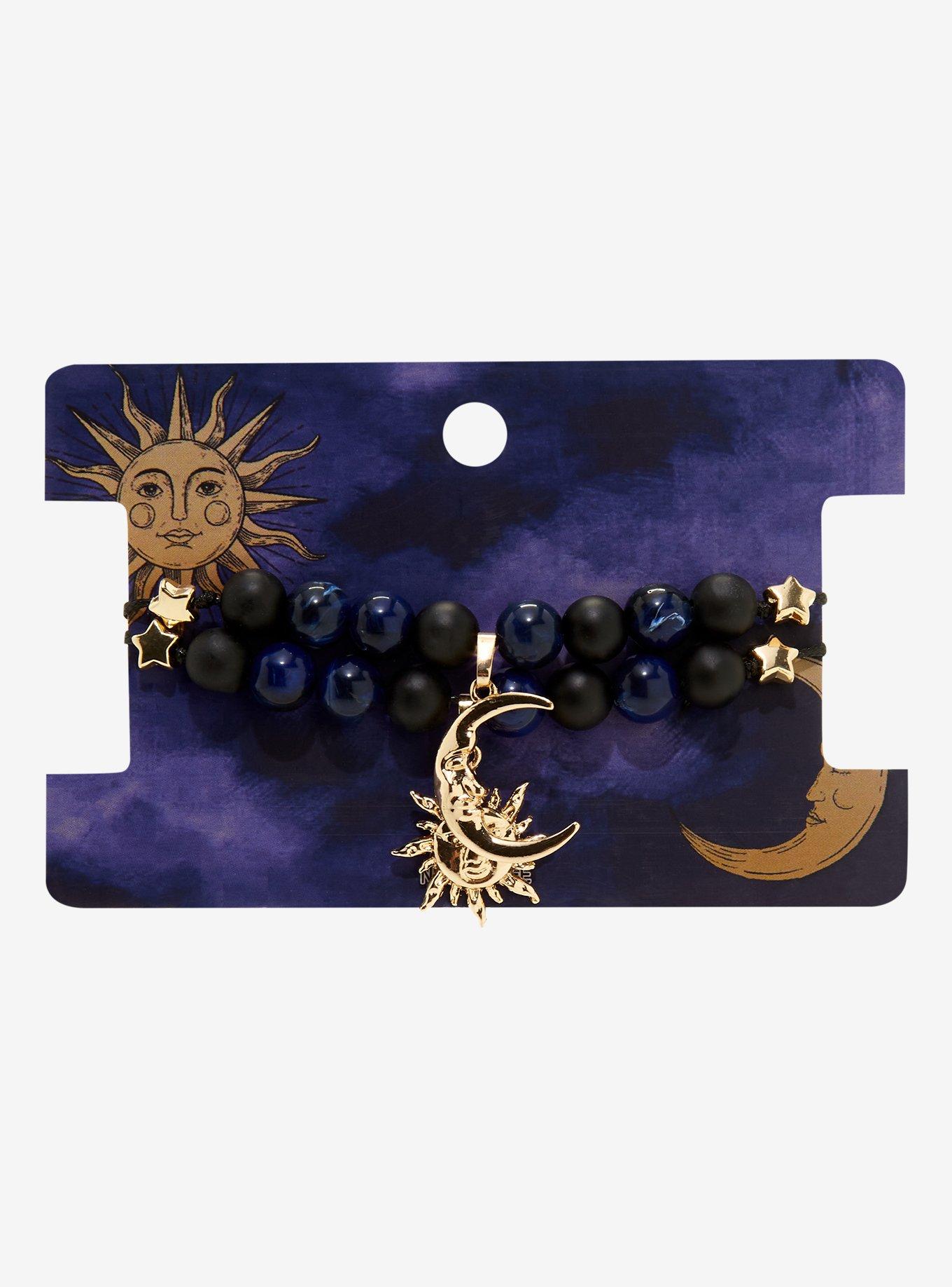 Celestial Dark Bead Best Friend Cord Bracelet Set, , alternate